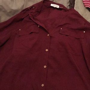 Very nice maroon Calvin Klein blouse